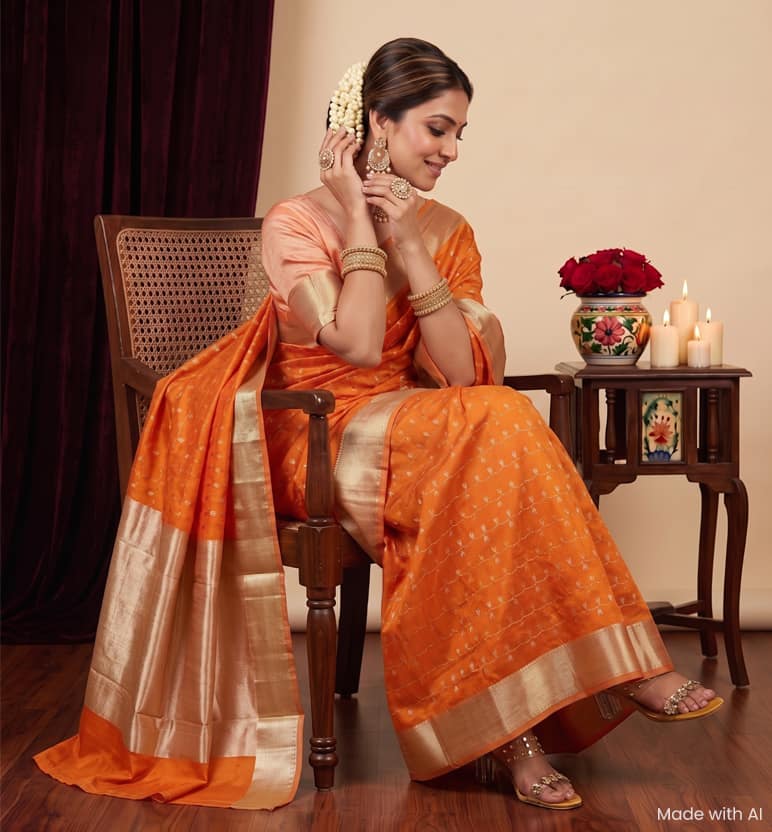 Handloom Chanderi Silk By Silk Saree view 7