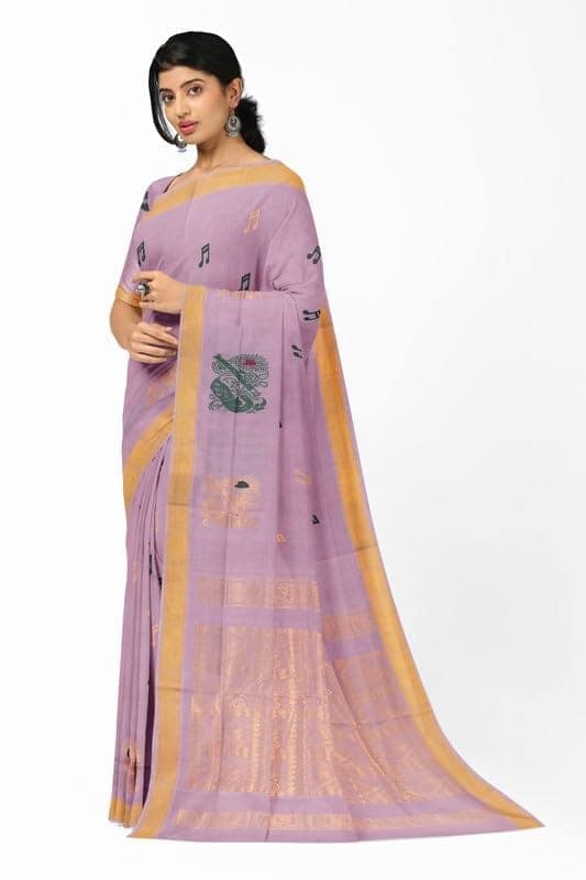 APCO Handloom - Women's Rahajmundry Pure Cotton Grey Handloom Saree (Angara Handloom Saree) 82 view 2