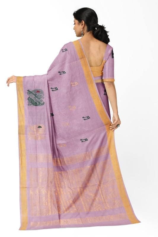APCO Handloom - Women's Rahajmundry Pure Cotton Grey Handloom Saree (Angara Handloom Saree) 82 view 3