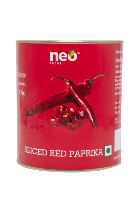 Neo Foods Sliced Red Paprika 3 Kg Can
