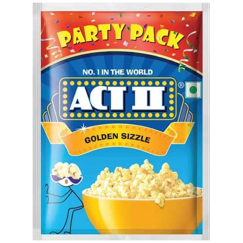 Act II Popcorn - Golden Sizzle Party Pack, 150 gm