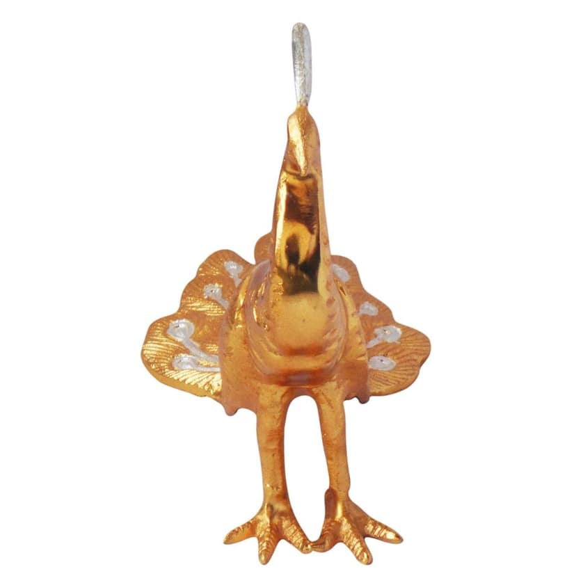 Aluminium Peacock With Gold And Silver Finish (ZMAS344 C) view 3