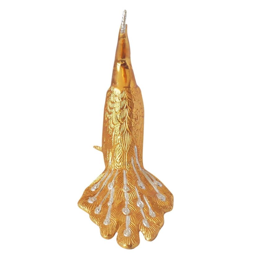 Aluminium Peacock With Gold And Silver Finish (ZMAS344 C) view 5