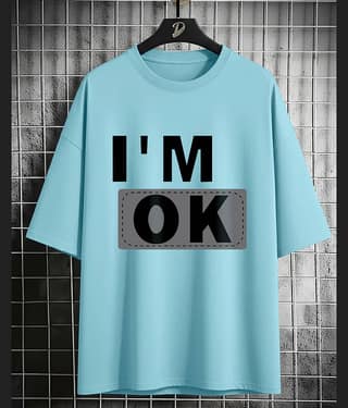 AUSK Men Cotton Blend Oversized Fit Printed T-Shirt ( Grey )
