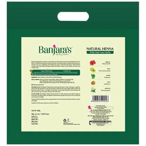 Banjara's Natural Henna Powder, 500 gm view 2
