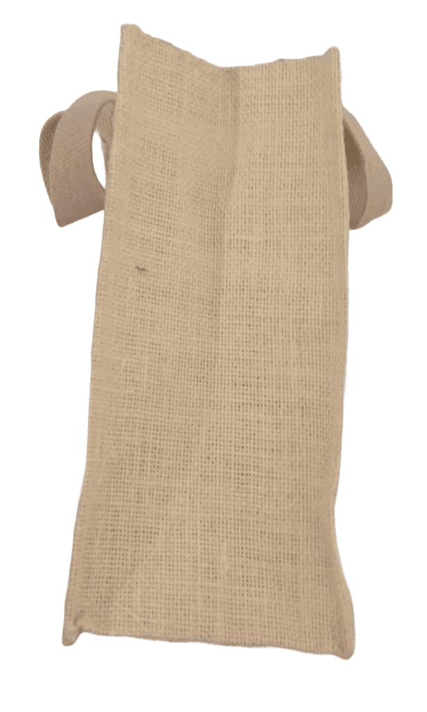 Jute Lunch Bag with Magnetic Closure and Cotton Webbed Handles view 4