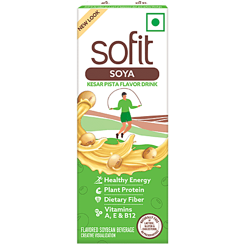 Sofit Soya Drink Kesar Pista, 200 ml Carton