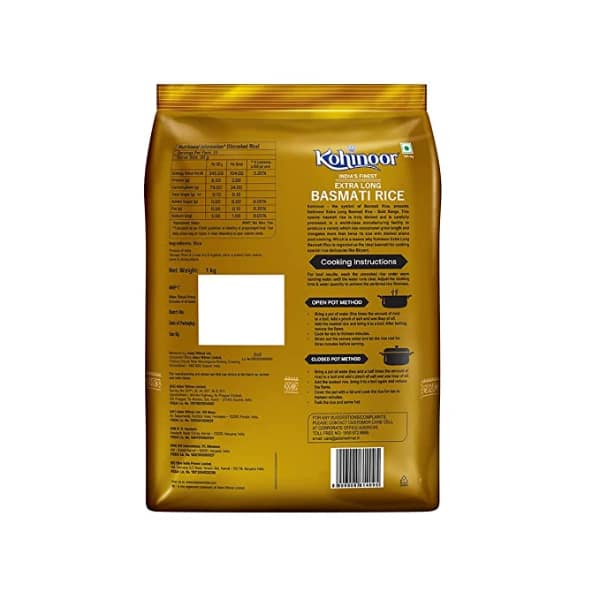 Kohinoor Gold Extra Long Basmati Rice 1 Kg view 3