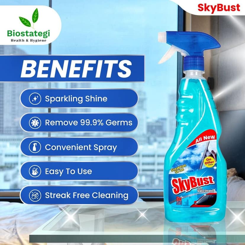 Skybust Glass Cleaner 500ml Pack 6 view 5