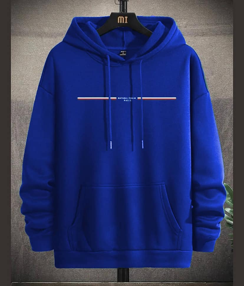 ELBATROSS Fleece Hooded Men's Sweatshirt - Blue ( Pack of 1 )