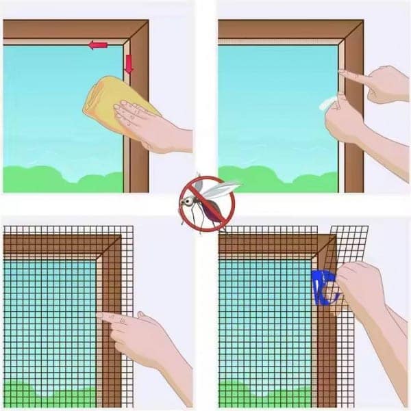 Wholesale Item - NYLON WINDOW SCREEN MESH WITH TAP (150CM*150CM) - MOQ 25 Pieces view 2