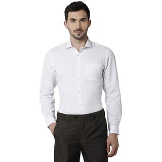 DHAGA DESIGNS Regular Fit Solid White Cotton Shirt view 2