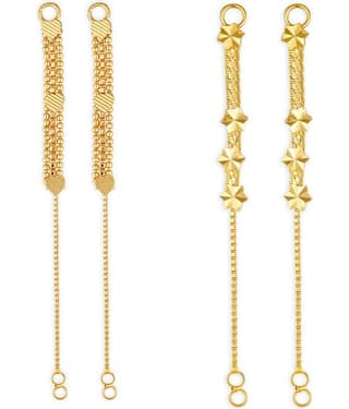 1gram gold Plated Kanchain Ear chain earcuff Ear to Ear Combo for Women & Girls