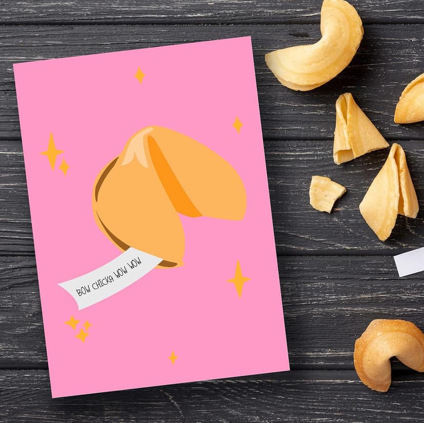Rack Jack funny romantic greeting card - fortune cookie view 3