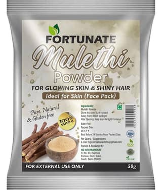 Natural Organic Mulethi Powder Glycyrrhiza Powder For Hair and Skin Care