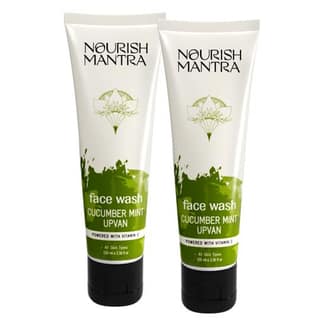 Nourish Mantra- Cucumber Mint Upvan Face Wash| Powered with Vitamin C Cucumber and Niacinamide | Face Wash For All Skin Types | Paraben & SLS SLES Free | Vegan & Cruelty-Free - 100 ml (Pack