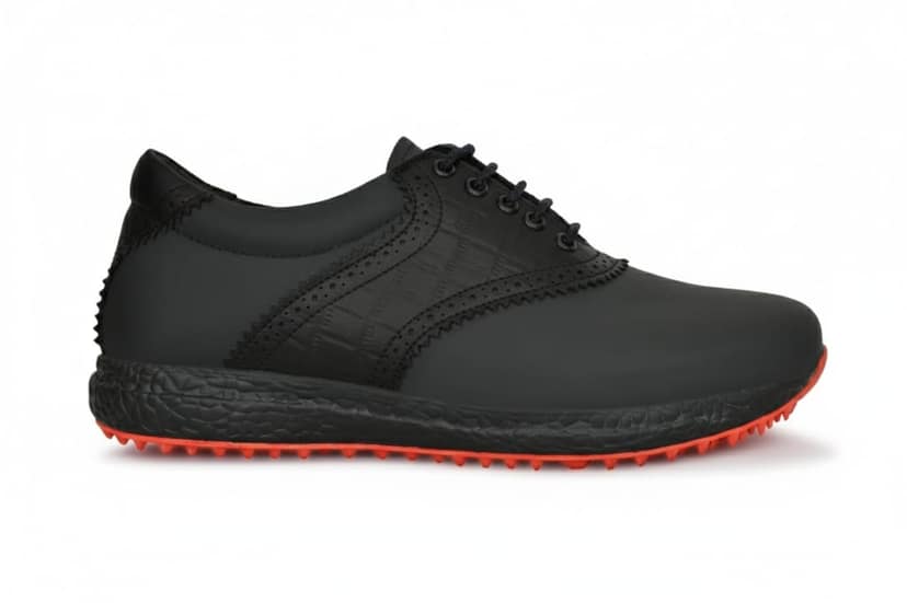 HITCARO Men's Proffessional Leather Golf Shoes | Lace-Up | Waterproof | Comfortable | Breathable view 2