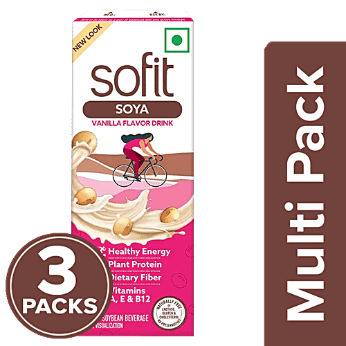 Sofit Vanilla Soy Drink (Tetra Pak), 3x200 ml Multipack