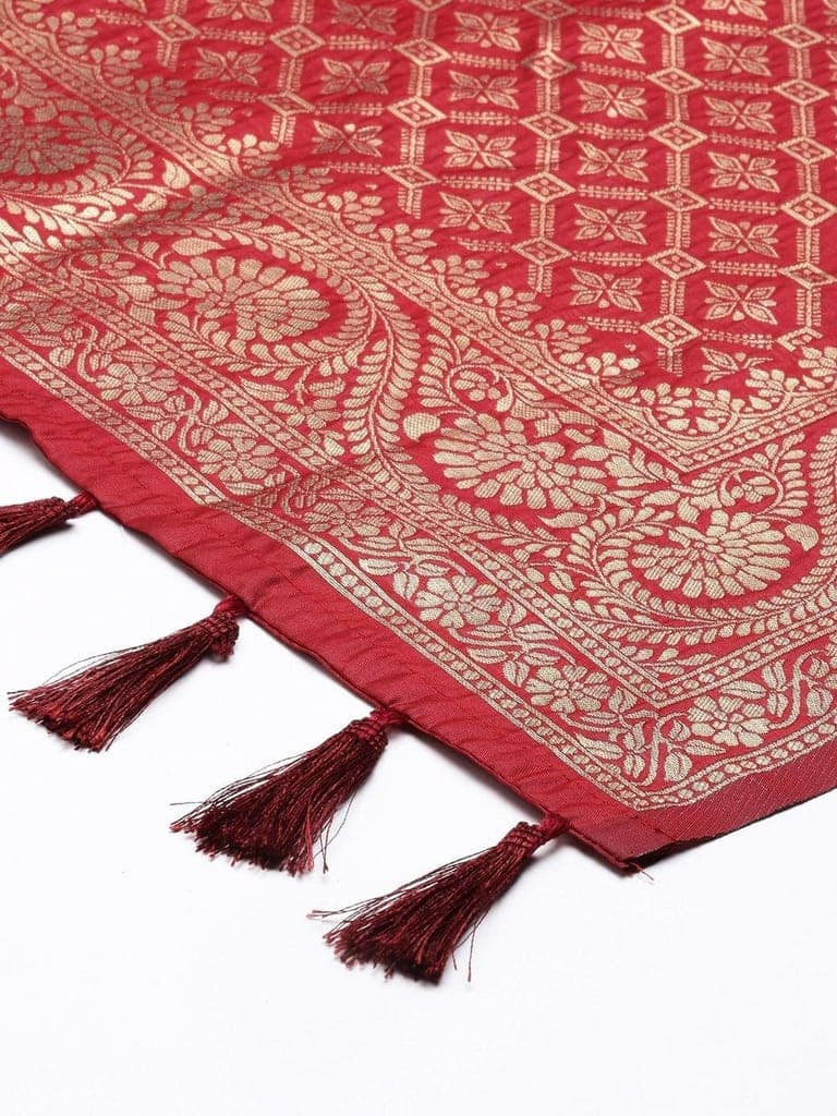 Women's Fancy Woven Banarasi Silk Dupatta view 3