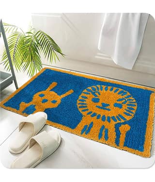 Aazeem Antiskid Cotton Door Mat ( 60 X 40 cm ) Single Magenta