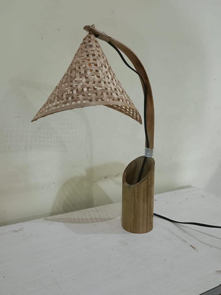 Bamboo lamp view 2