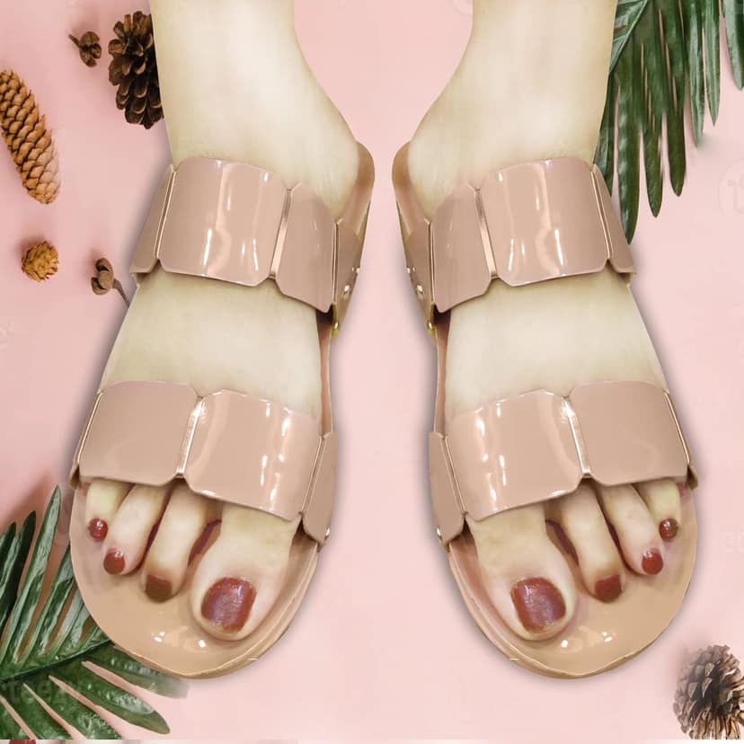 Peach Pink Synthetic Back Open Comfortable and Stylish Wedges Heels Slip On | for Casual Wear, Party and Formal Wear Occasions 2 Inches Heel | for Women & Girls (Numeric_6) view 4