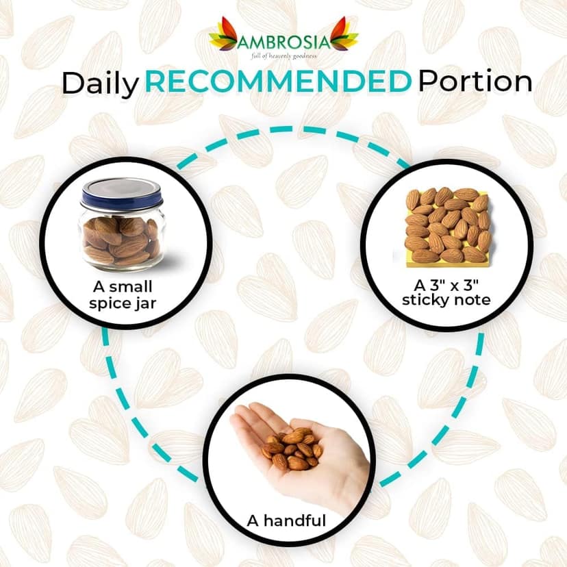 Ambrosia California Whole Almonds 500g (Pack of 1) view 4
