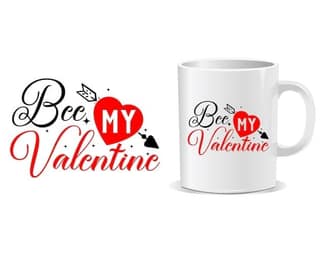 Bee My Valentine Mug - Romantic Gift