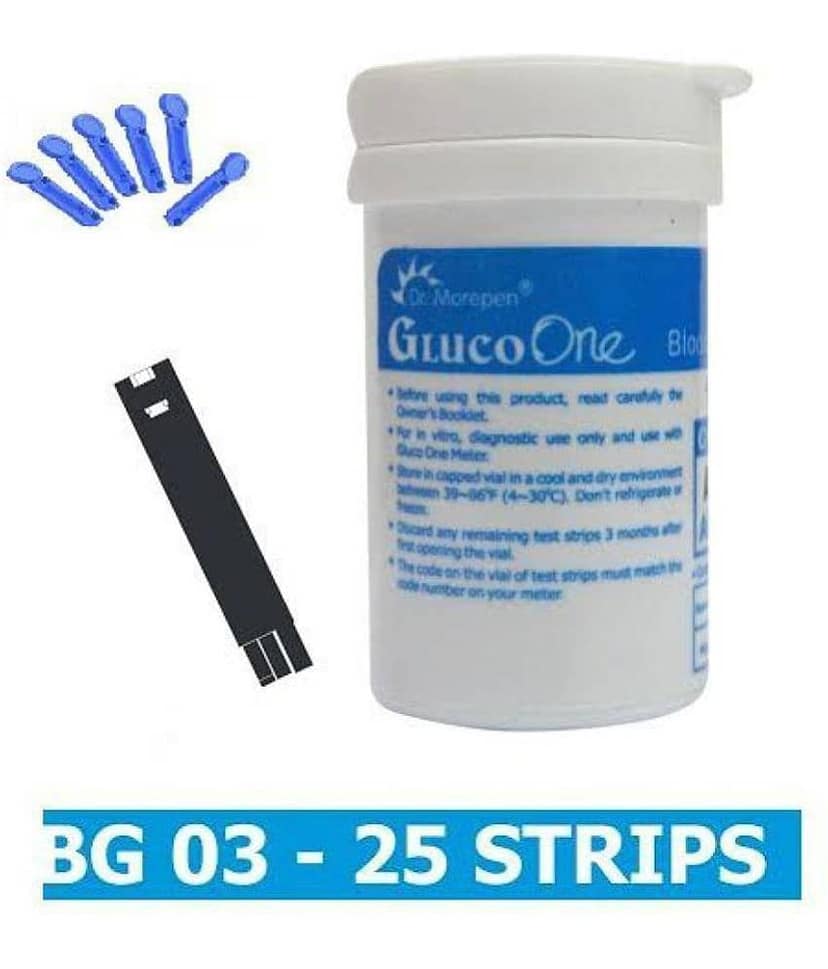 Dr Morepen 25 Test Strips For Bg 03 Glucometer & 100 Lancets(Strip & Lancet Pack Pack) view 2