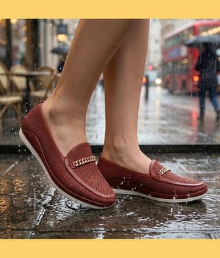 Ajanta Maroon Women's Casual Ballerinas