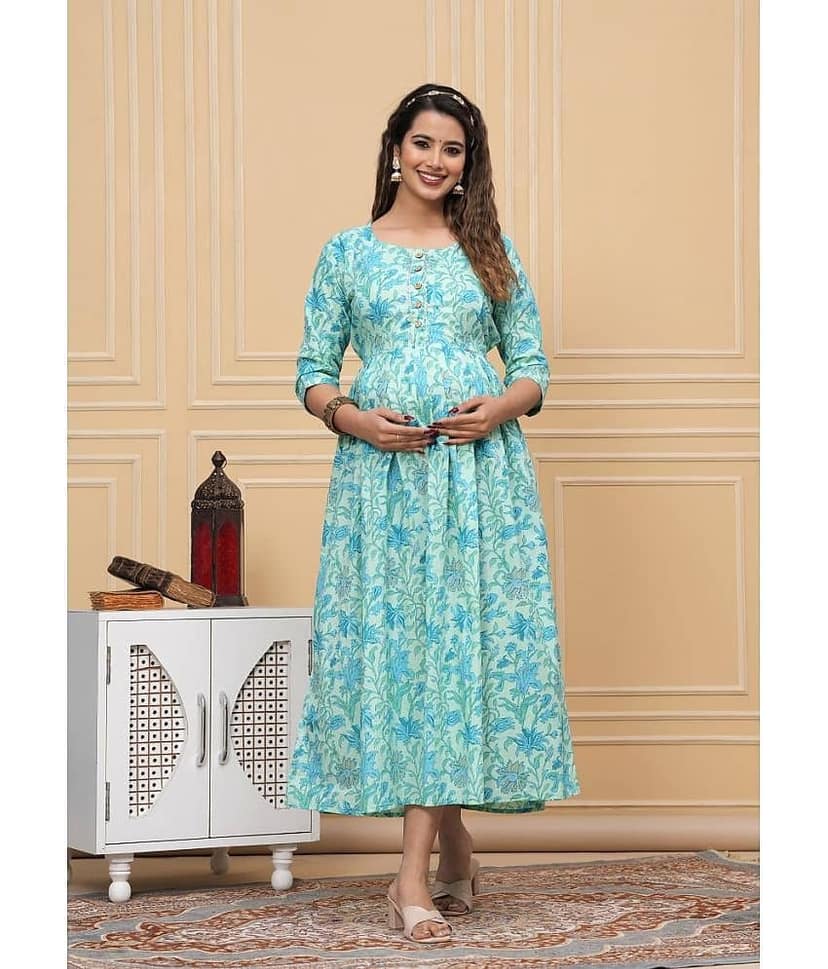 Nevisha Style Multi Color Cotton Maternity Kurta Pack of 2 view 2