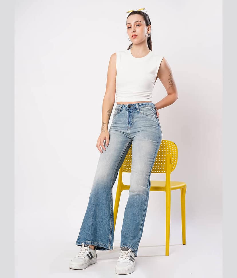 Bene Kleed Women Bootcut Waist Jeans view 5