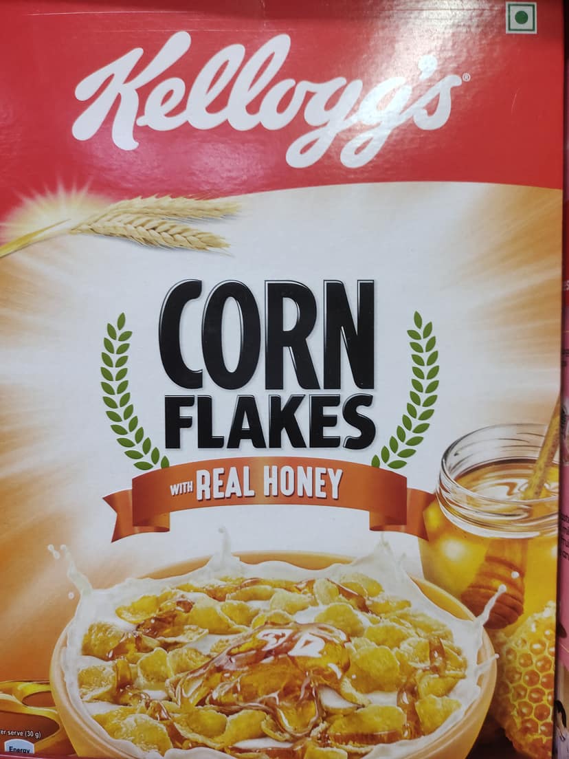 Kelloggs corn flakes with real honey