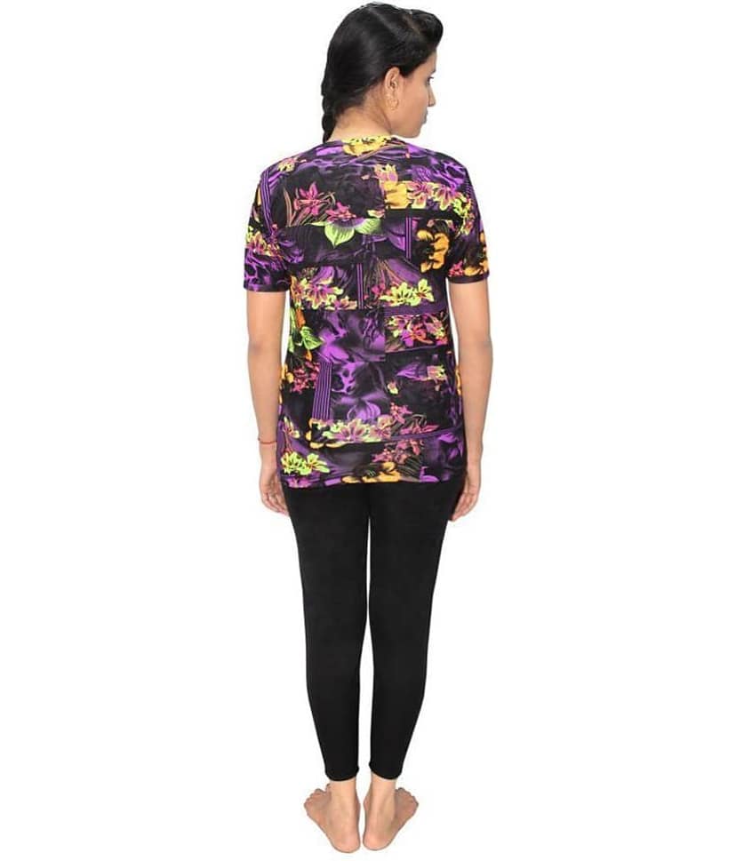 Goodluck Black T-Shirt & Shorts Combo Swimming Costume view 2