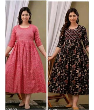 Nevisha Style Multi Color Cotton Maternity Kurta Pack of 2