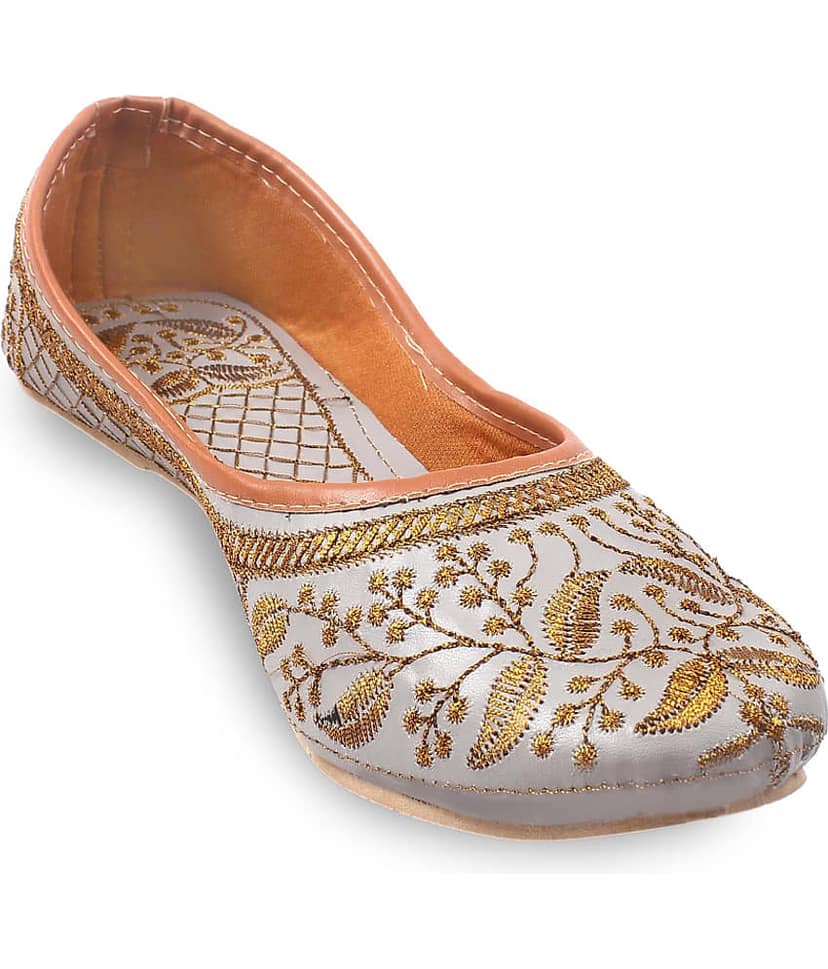 rajeraj Gray Women's Juttis