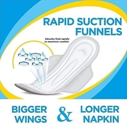 Extra Care Maxi Jumbo Sanitary Pads for Women | Skin Friendly, Odour free Sanitary Napkins (40 Sanitary Pads + Panty Liners, Size 2XL) view 2