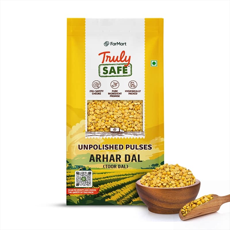 Farmart Truly Safe Unpolished Arhar Toor Dal-500g