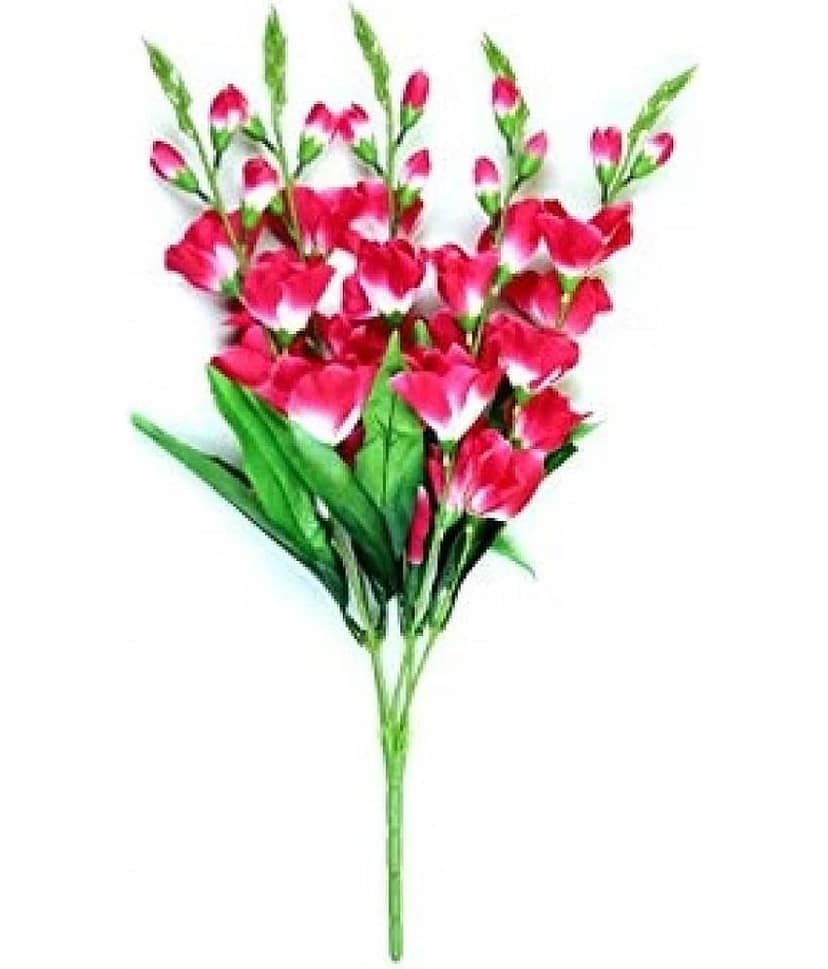 Green plant indoor Bougainvellia Red Artificial Flowers Bunch - Pack of 1