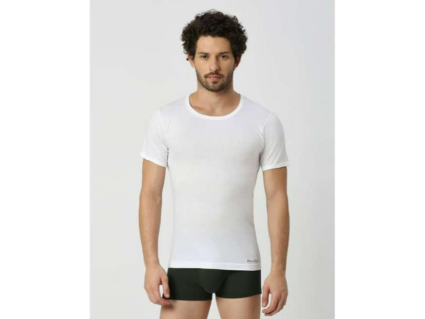 Frenchie Oxy Men Solid White Cotton Vest (Pack of 2 ) - Inactive - S view 2
