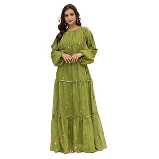 SARINKU Georgette Gown Dress for Women Stylish Western Gown Long One Piece for Girls & Women