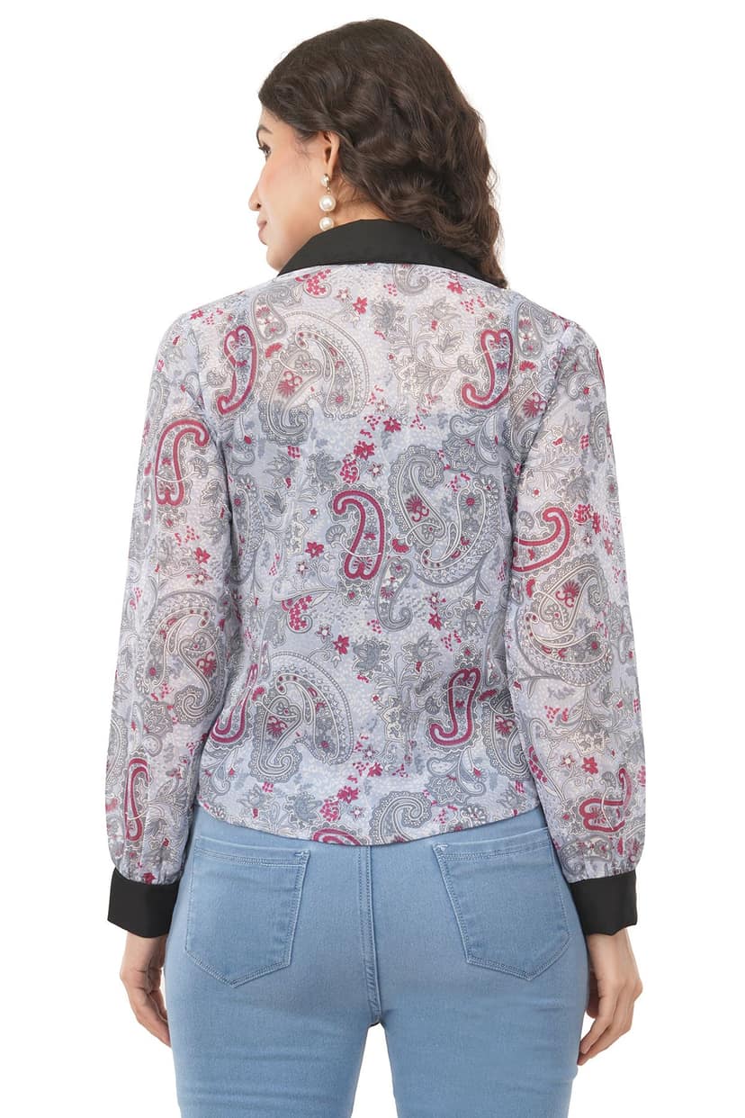 Womens Trendy Georgette Shirt view 4