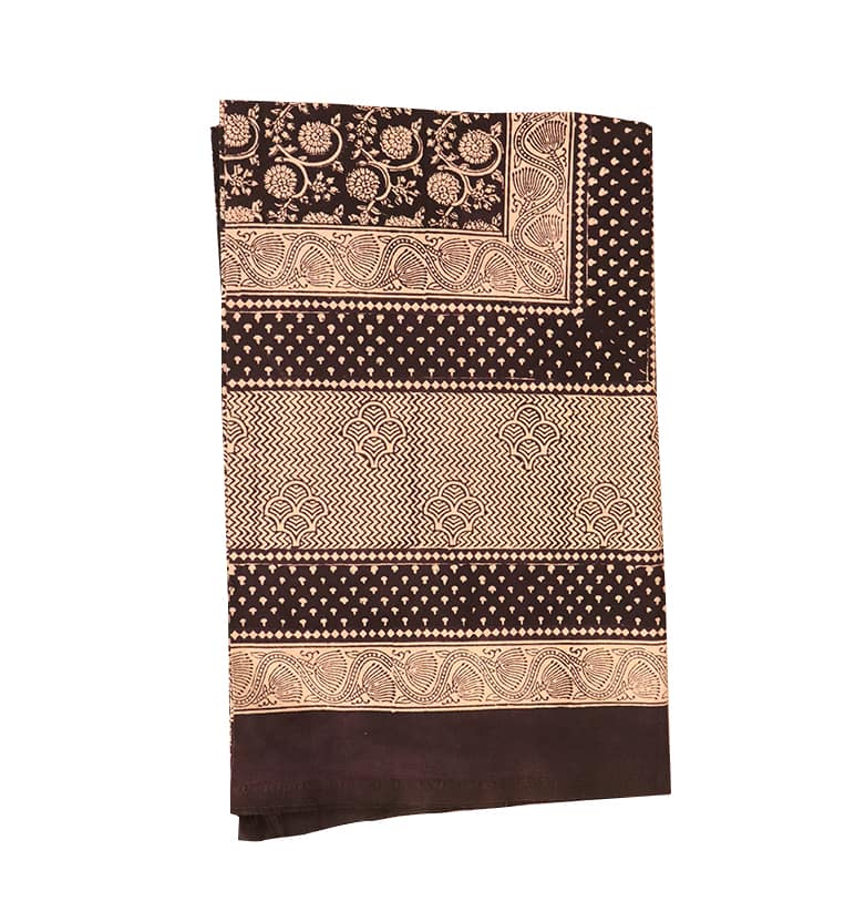 Hand Block Printed Bagh Cotton Single Bed Sheet view 4