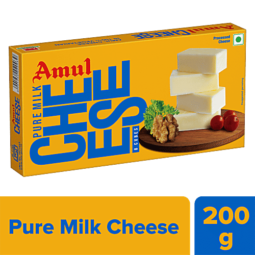 Amul Processed Cheese Chiplets Cubes, 200 g (8 Cubes)