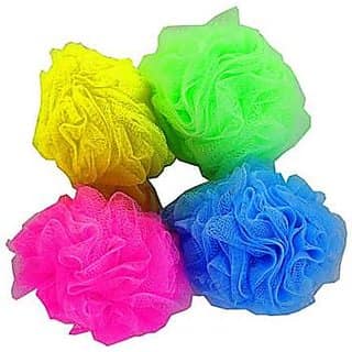 set of 4 super soft bathing loofah
