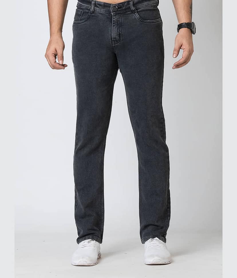 Aflash Regular Fit Basic Men's Jeans - Dark Grey ( Pack of 1 )