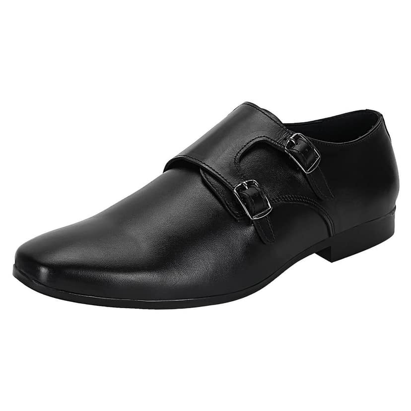 SeeandWear Leather Double Monk Strap Shoes for Men view 2