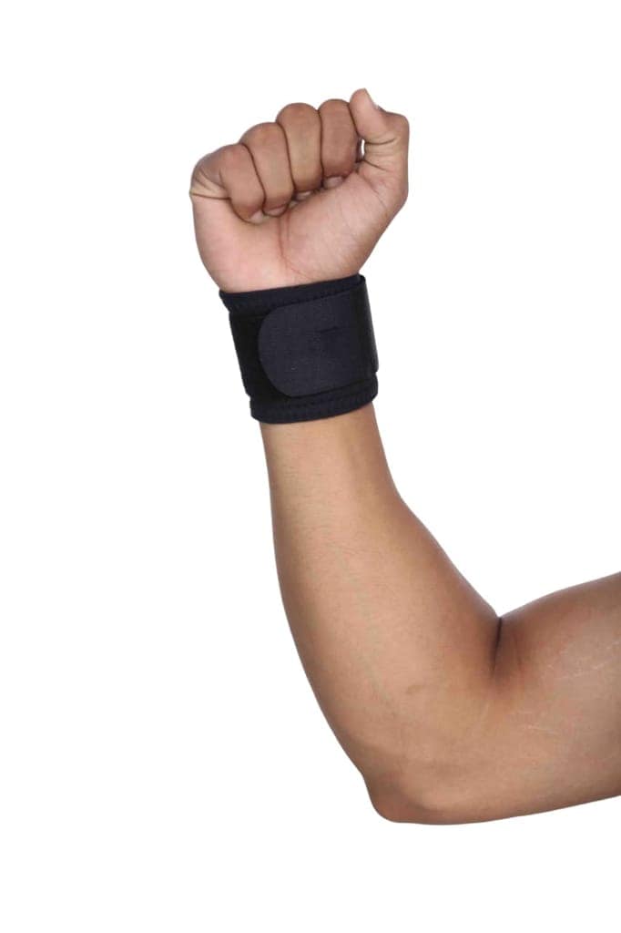 EZYFIT Neoprene Wrist Support, Sport Wrist Wrap for Wrist Pain Relief, One Size Fits Most - Black view 2