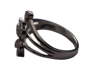 Butterfly Ring: Elegant Silver-Tone Design with Sparkling Accents view 2