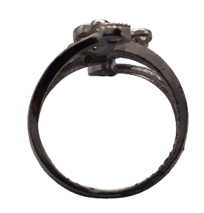 Butterfly Ring: Elegant Silver-Tone Design with Sparkling Accents view 3